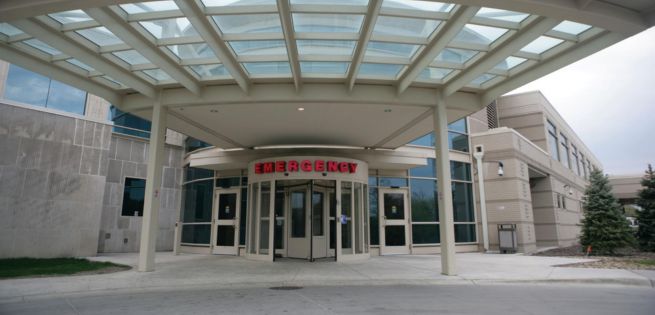 revolving door used in a hospital