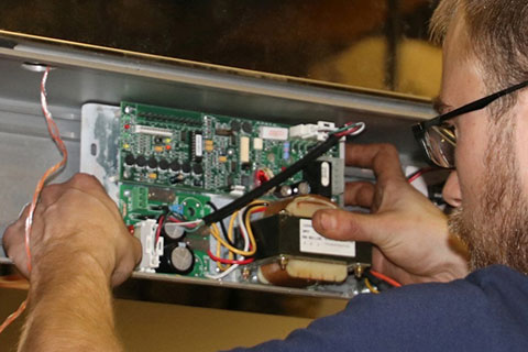 experienced technician working
